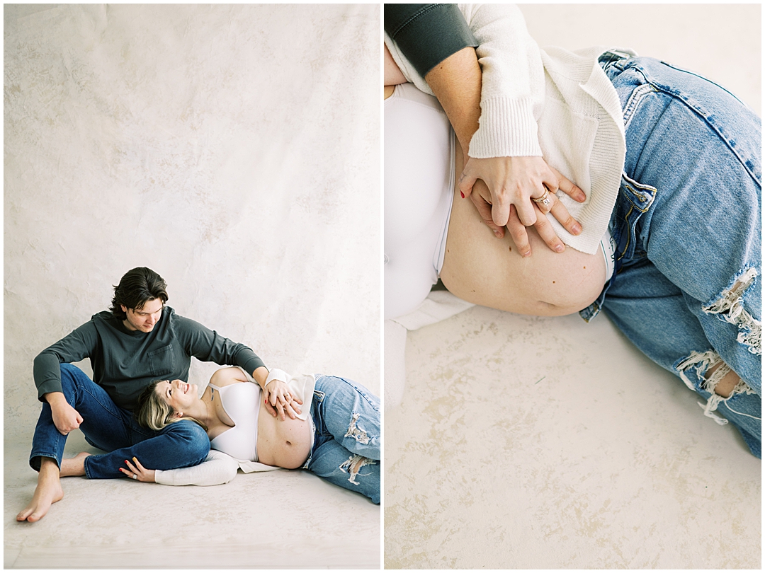 Studio maternity photos with the Findlater family – Nashville and Franklin, TN newborn & maternity photographer Lindsay Reed Photography.