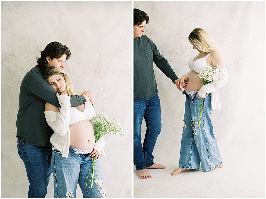 Studio maternity photos with the Findlater family – Nashville and Franklin, TN newborn & maternity photographer Lindsay Reed Photography.