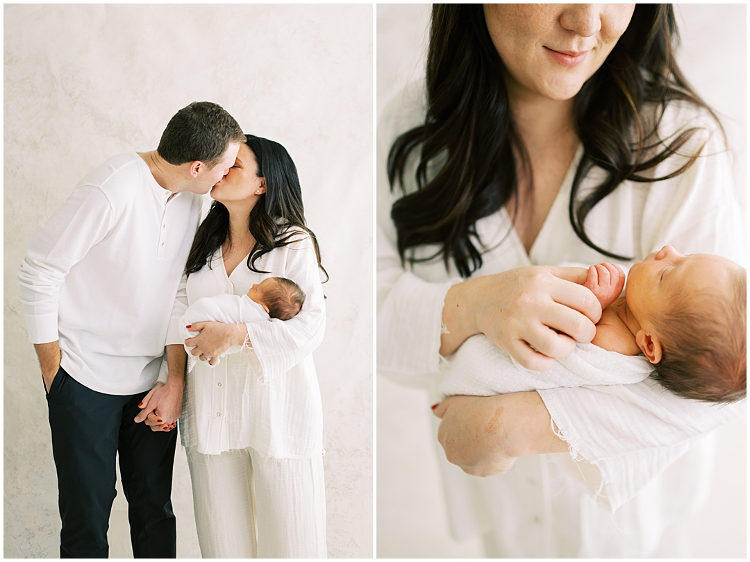 Studio newborn family photos with the Garrity family – Nashville and Franklin, TN newborn photographer Lindsay Reed Photography.